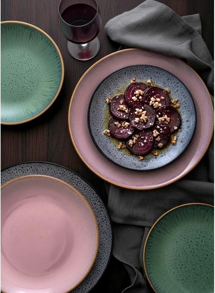 Ružový hlboký keramický tanier ø 20,5 cm Glaze – Orion