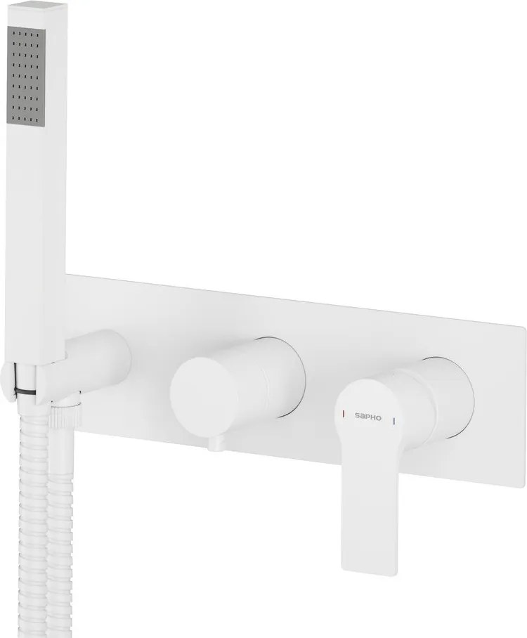 Biela podomietková sprchová batéria (3 výstupy) Pax – Sapho