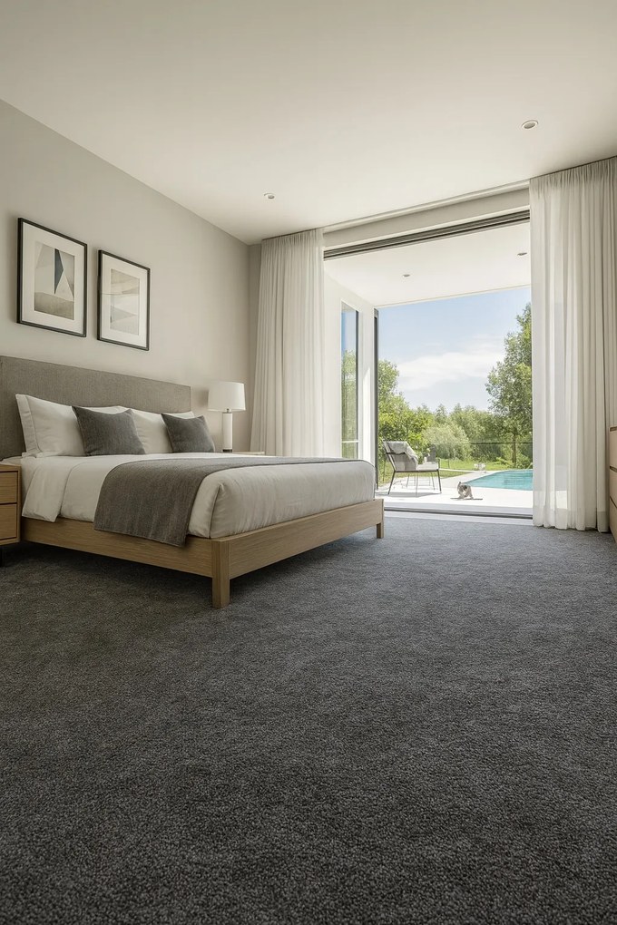 AKCIA: 215x365 cm Koberec metráž Color Shaggy šedý - neúčtujeme odrezky z role - obšitý zo všetkých strán, šíře, šedá, ab (mriežka), kancelária