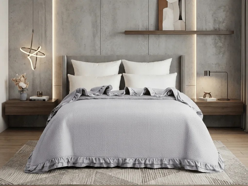 Prehoz na posteľ MONTEGO, svetlosivý Rozmer: 220 x 240 cm