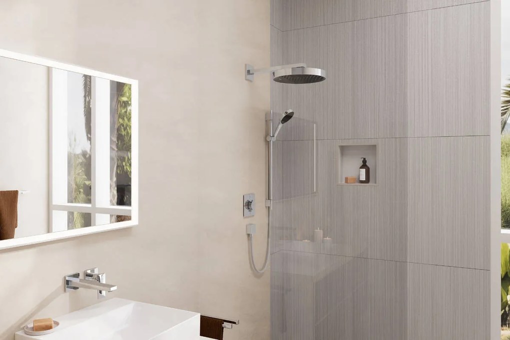 Hansgrohe Rainfinity, sprchová sada 130 3jet s tyčou S Puro 65 cm, chrómová, HAN-28745000