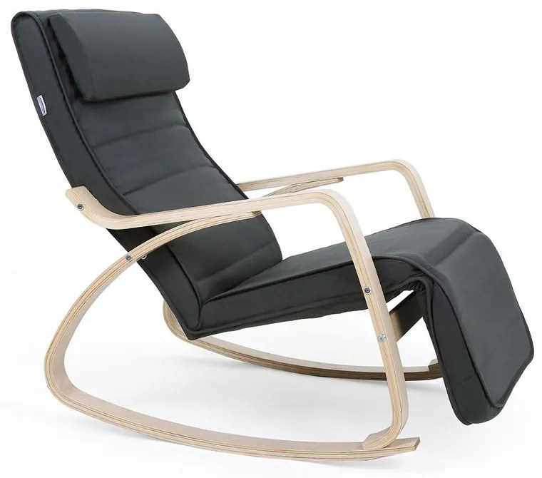 SongmicsHome Hojdacie kreslo, leňoška SWING nosnosť 150kg, 67x115x91cm, antracitová