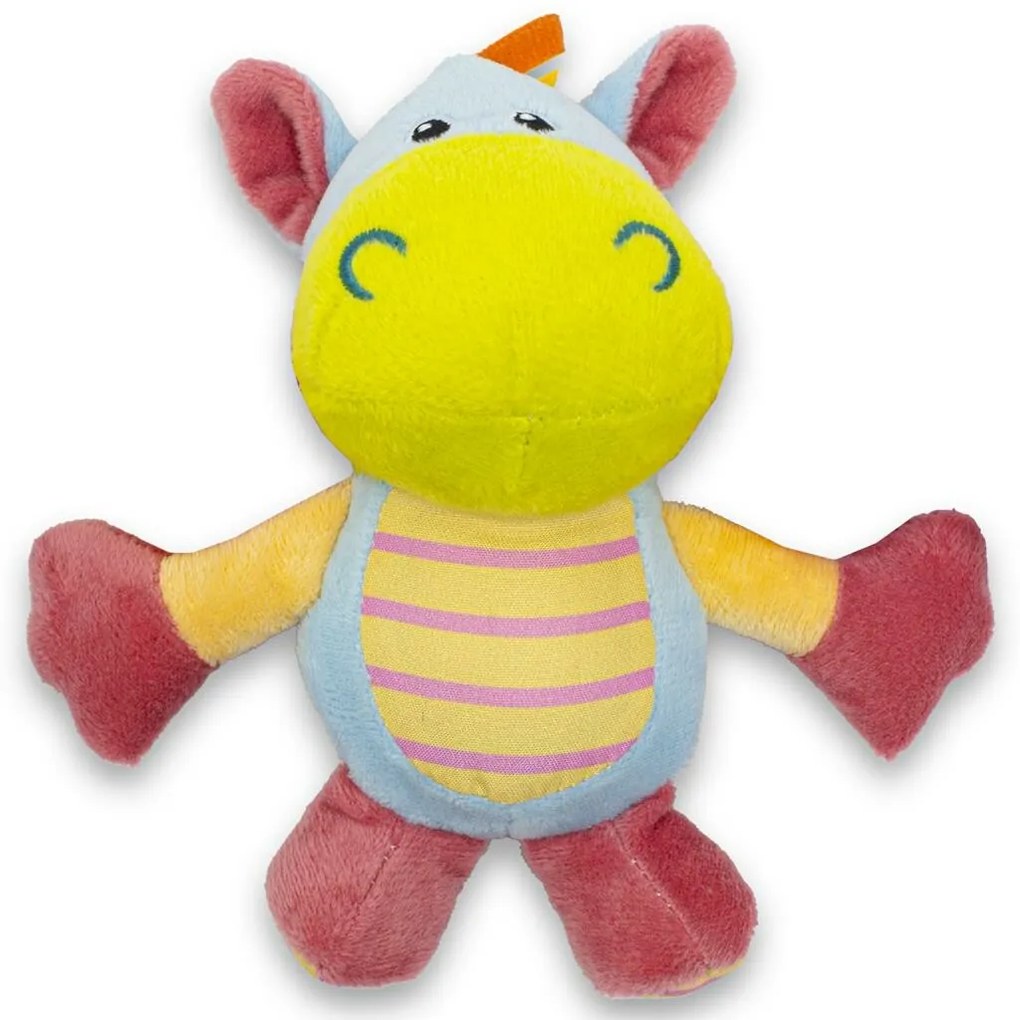 Baby Mix Detská plyšová hrkálka do kočíka Hrošík aopička, 28 cm