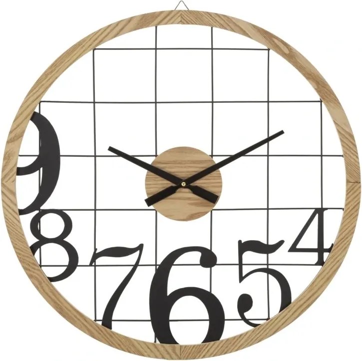 Nástenné hodiny Číslice 60 cm čierne/hnedé