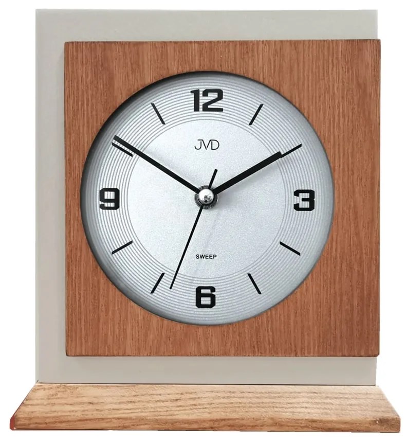 Drevené stolové hodiny JVD HS24013/78 – 21 cm analógové hodiny