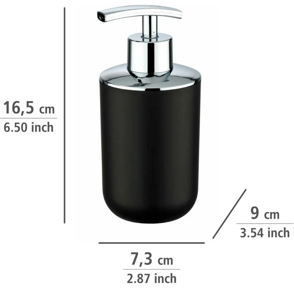 Wenko Dávkovač mydla Brasil 320 ml, čierna