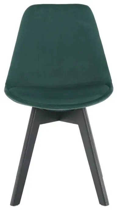 Stolička s mäkkým sedadlom emerald Velvet látka/čierna