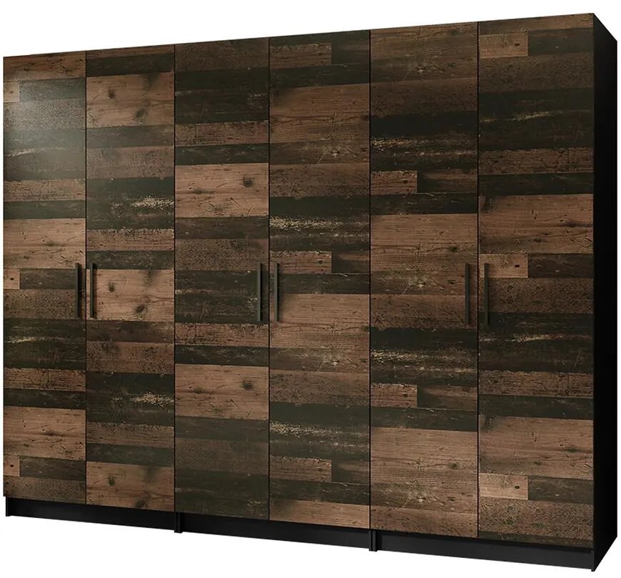 Skriňa X3 Gold 2d Čierna/Old Style