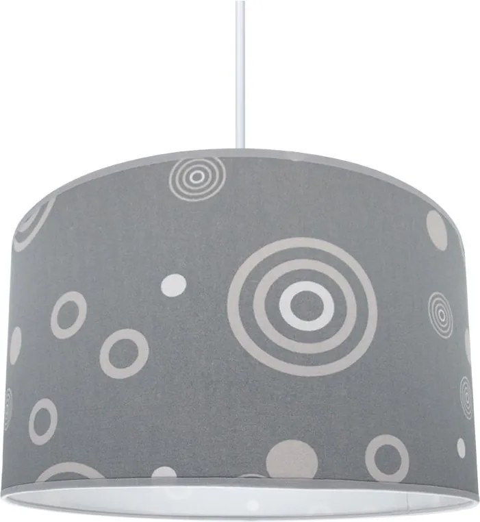 Lampdar Luster 1xE27/60W/230V krúžky šedá SA0689