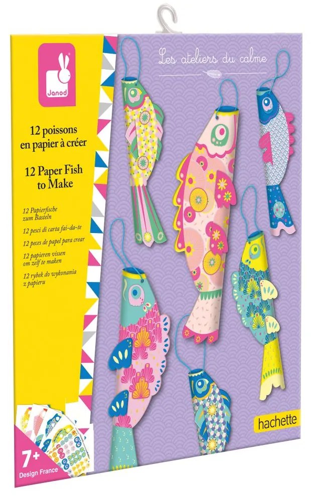 Janod Atelier Mini Kreatívna sada Origami papierové skladačky Ryby od 7 rokov