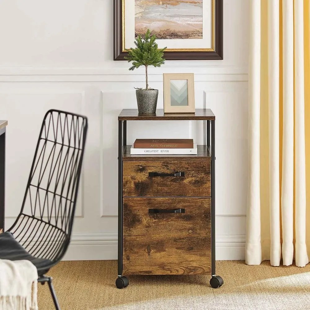 VASAGLE Kartotéka s 2 zásuvkami OFC71X