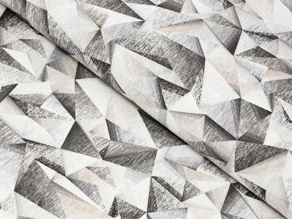 Biante Dekoračný štvorcový obrus Porto PRT-008 Sivo-béžové kryštály 100x100 cm
