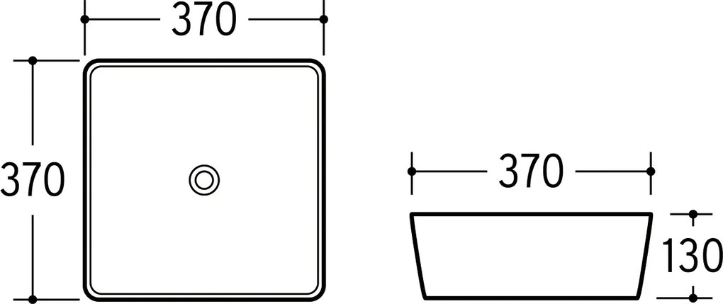 Comad Keramické umývadlo na dosku UM-6276 SLIM 40, sivá