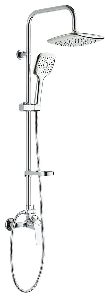 Kuchinox Fiona, sprchový stĺp s ručnou a hlavovou sprchou, chrómová, LAV-PKF_00KB