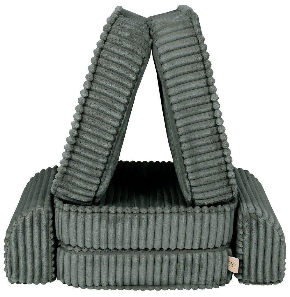 MeowBaby® Churros detská pohovka Basic, Pine Forest Green