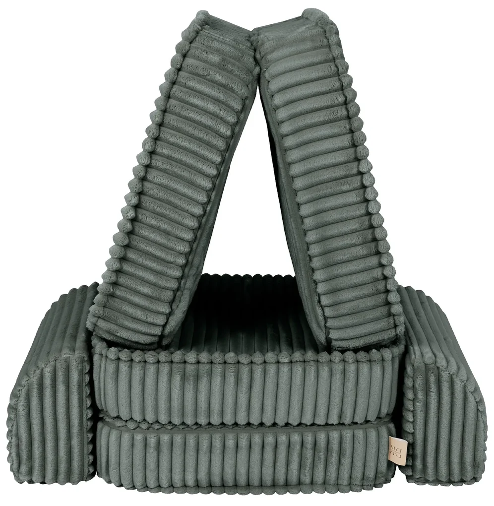 MeowBaby® Churros detská pohovka Basic, Pine Forest Green