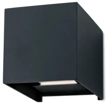 Orion AL 11-1192 - LED vonkajšie nástenné svietidlo CUBE 2xLED/3W/230V IP54 antr