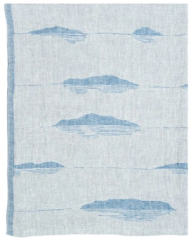 Ľanový uterák Merellä, modrý, Rozmery  95x180 cm