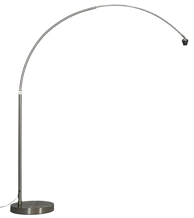 Moderná oblúková lampa oceľová nastaviteľná bez tienidla