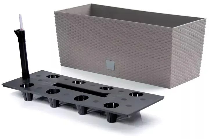 Samozavlažovací plastový kvetináč DRTC800 80 cm - mocca