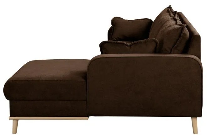 Tmavohnedá rohová pohovka (pravý roh) Beata - Ropez