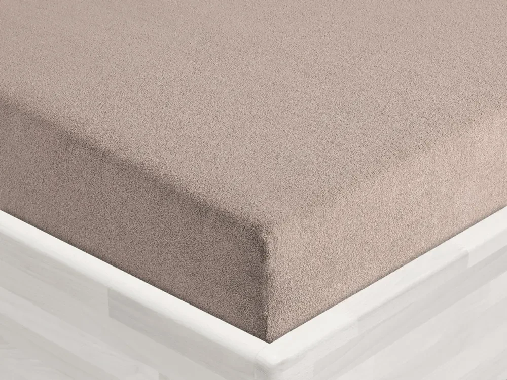 Froté napínacie prestieradlo FR-027 Sivohnedé 200 x 220 - výška 20 cm