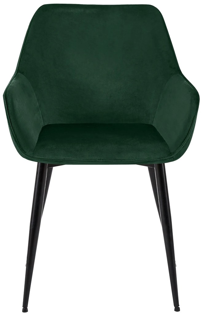 Jedálenská stolička Luena zamat - zelená