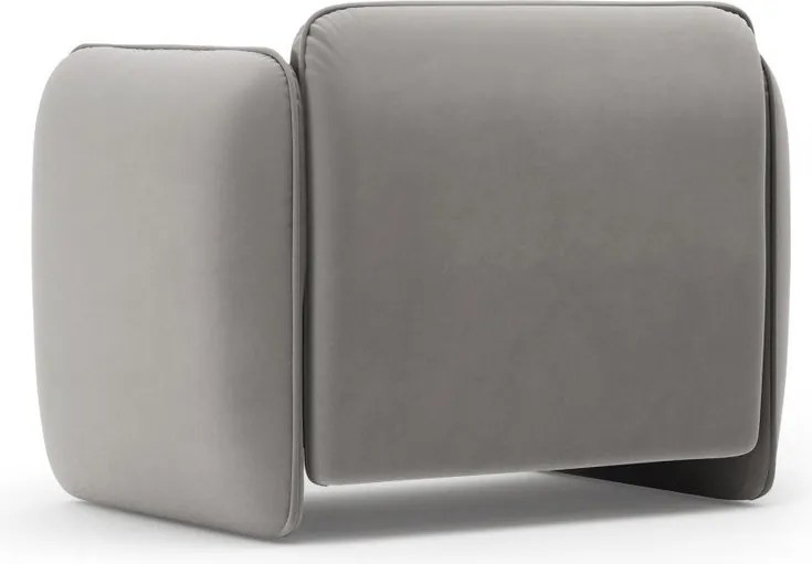 Tmavosivé zamatové kreslo Georgia – Micadoni