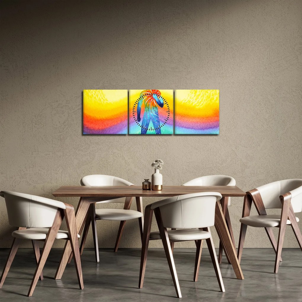 Obraz - Vnútorná sila (s hodinami) (90x30 cm)