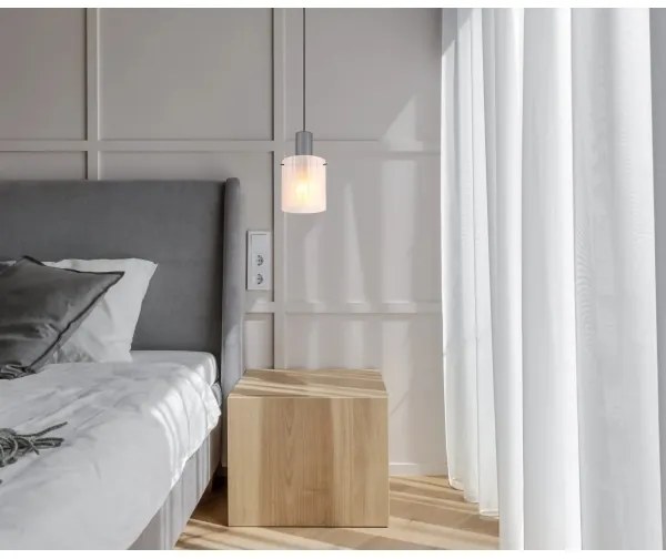 Globo 15904HF - Luster na lanku TULIVAR 1xE27/40W/230V pr. 18 cm biela