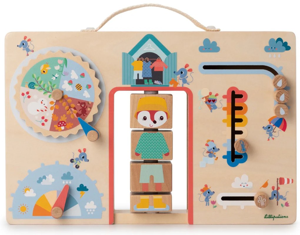 Lilliputiens - Activity Board - obliekame sa podľa počasia - líška Alice