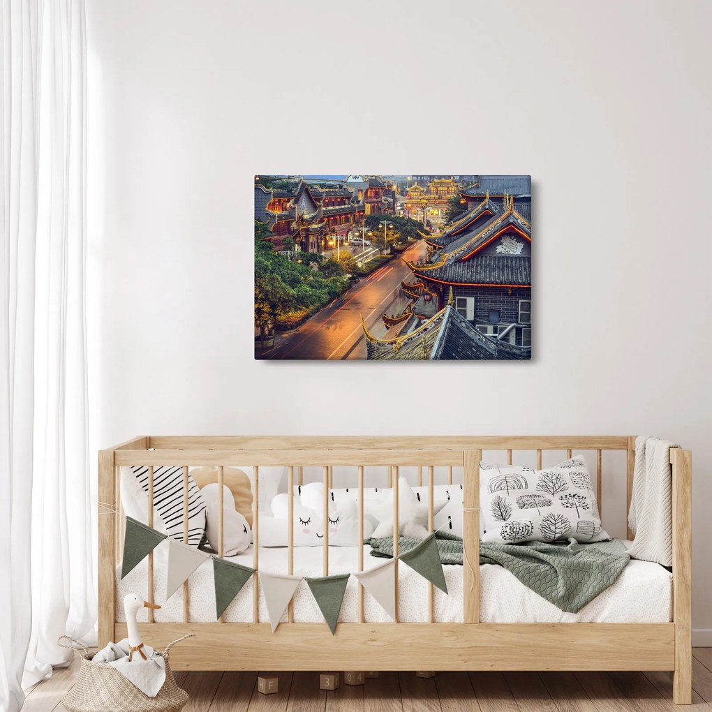 Obraz - Qintai Road, Čcheng-tu, Čína (90x60 cm)