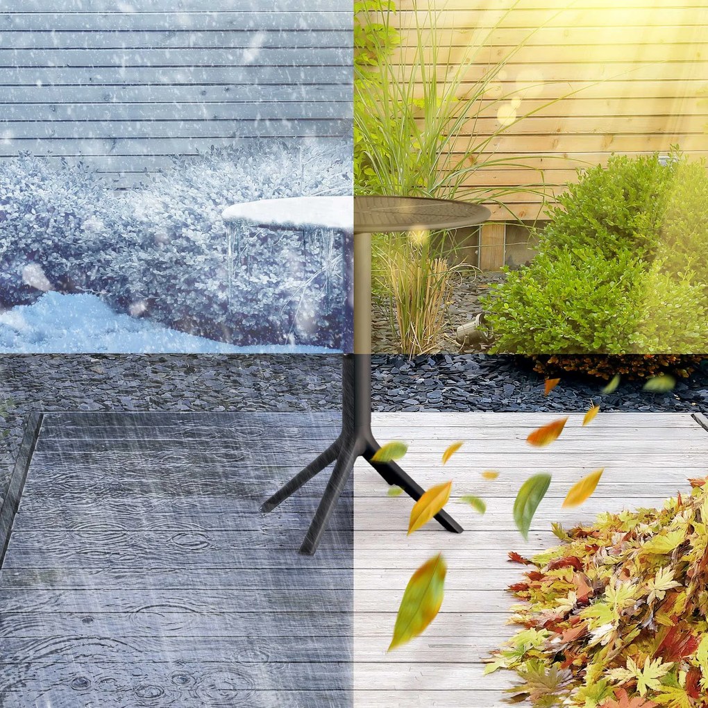 Okrúhly stôl Lacota 60 cm - čierna