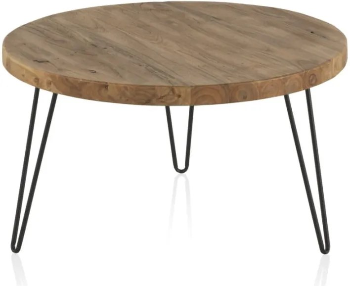 Konferenčný stolík s doskou z brestového dreva Geese Camile, ⌀ 71 cm