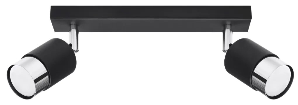 Stropné svietidlo NERO 2 čierna/chróm