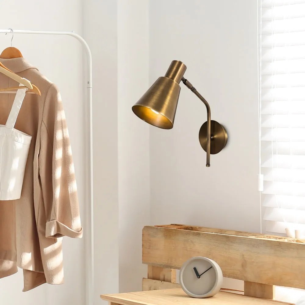 Nástenné svietidlo v zlatej farbe ø 15 cm Kem – Opviq lights