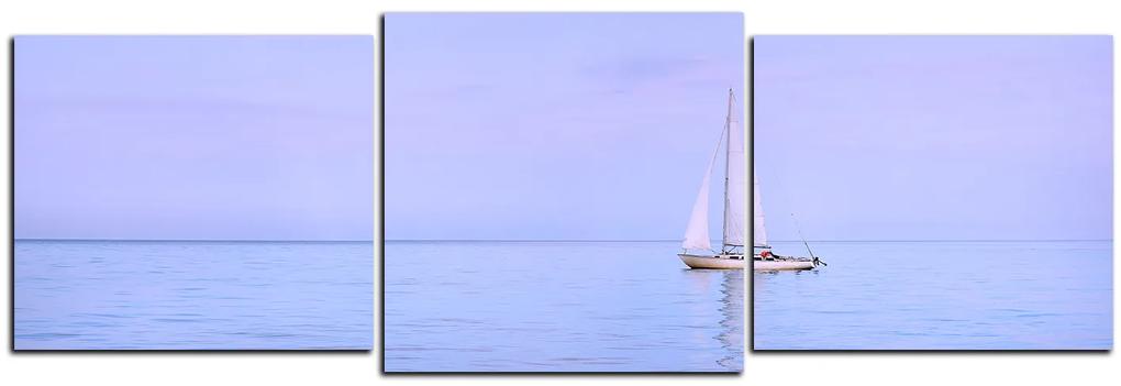 Obraz na plátne - Plachetnica na mori - panoráma 5248D (120x40 cm)