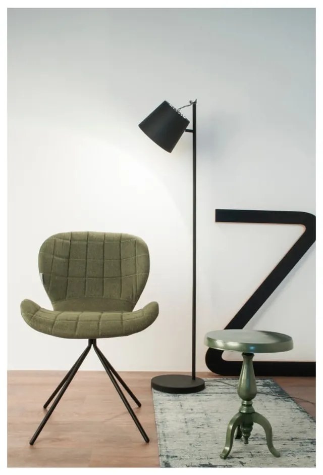 Čierna stojacia lampa Zuiver Buckle Head