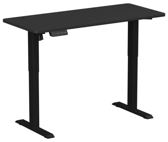 Výškovo nastaviteľný písací stôl LEVANO 140x60 cm čierna