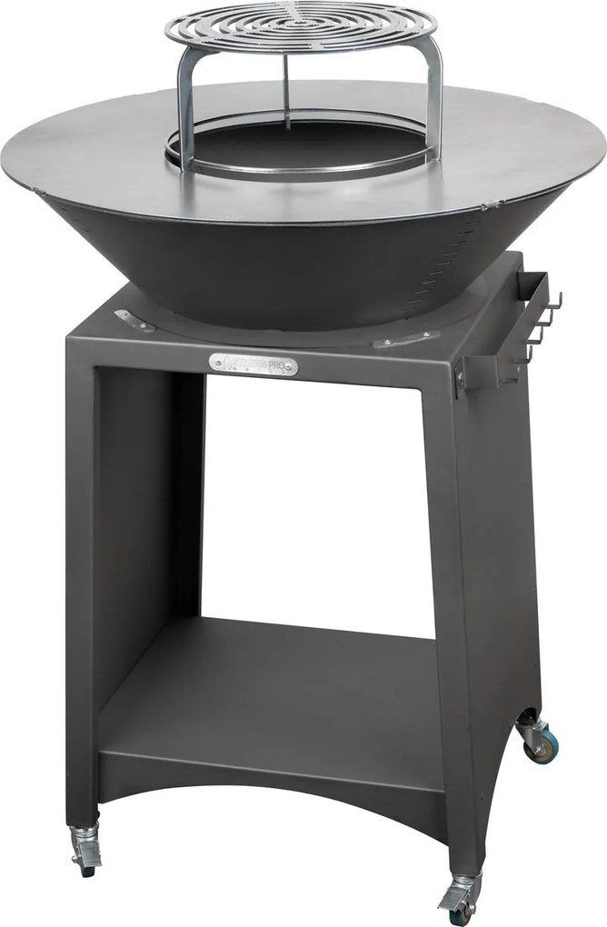 Gril Strend Pro Fiesta, čierny, oceľ, priemer 75 cm, s ohniskom (103,5 x)