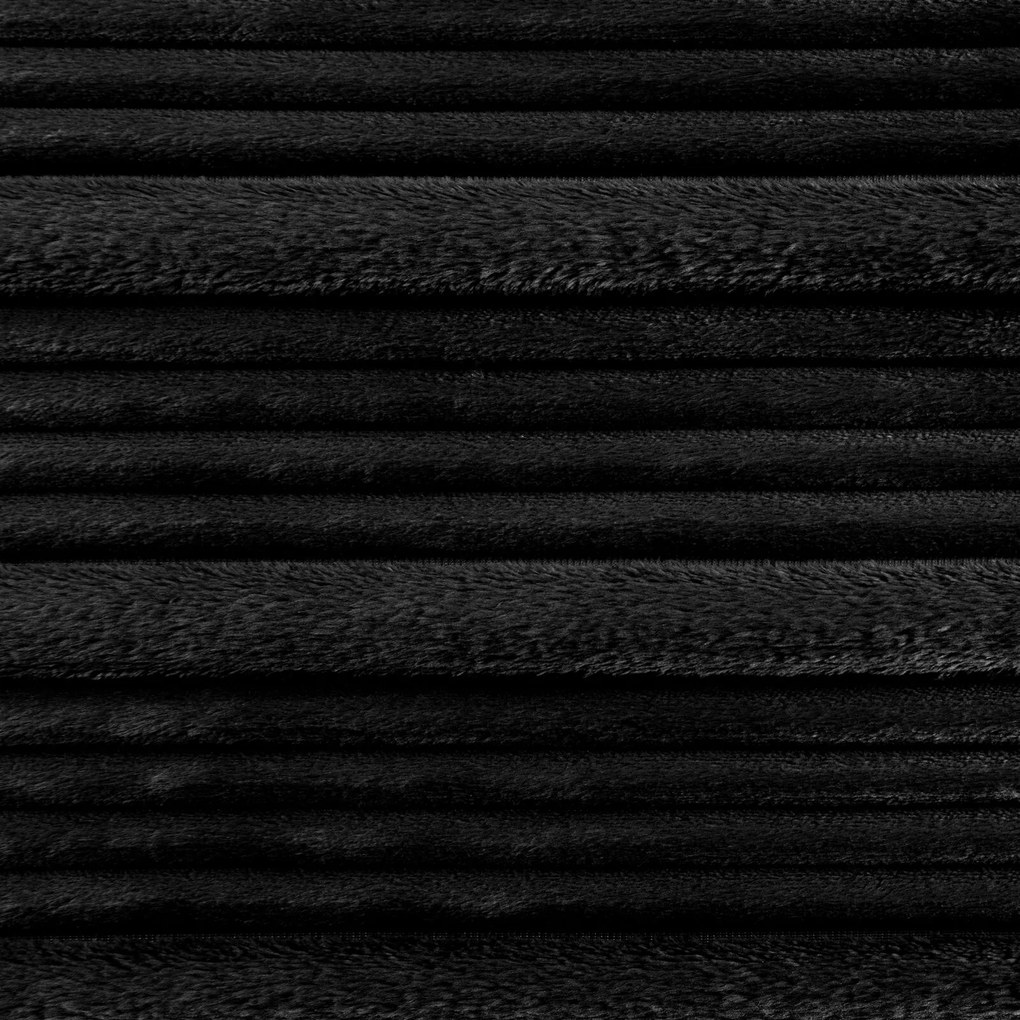 FLANELOVÁ DEKA NINA 200X220 CM ČIERNA