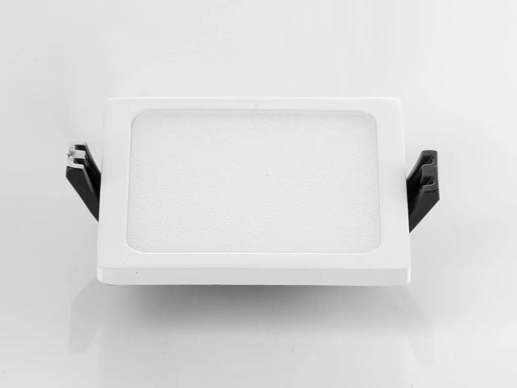 LED2 Zápustné kúpeľňové bodové LED osvetlenie SLIM, 20W, teplá biela, štvorcové, biele, IP43