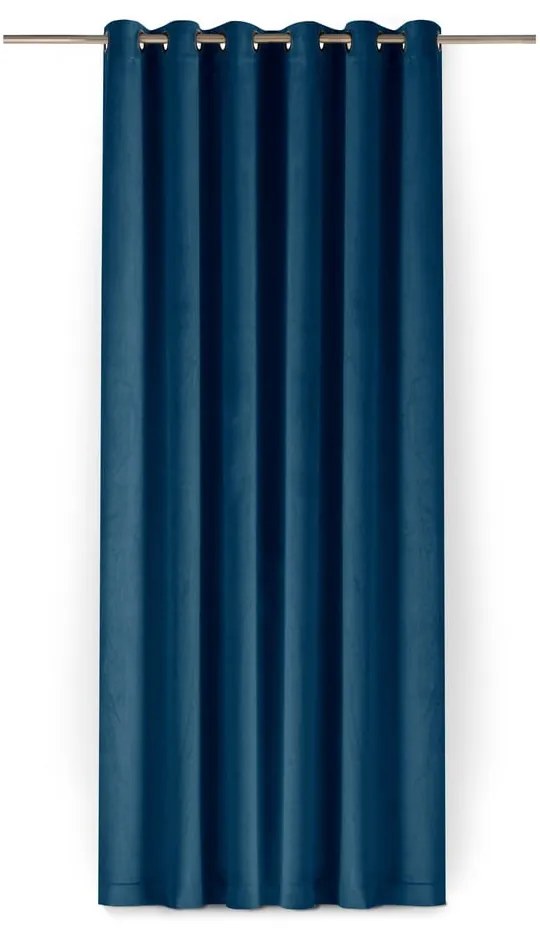 Modrý zamatový dimout záves 265x250 cm Velto – Filumi