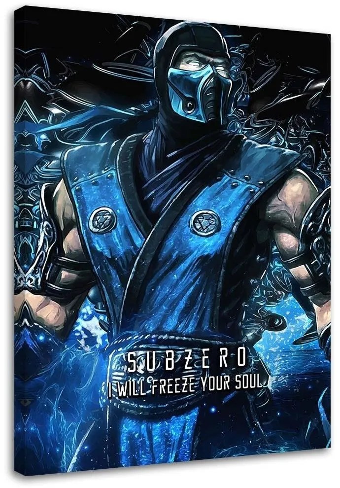 Gario Obraz na plátne Hra Mortal Kombat Postava Sub-Zero - SyanArt Rozmery: 40 x 60 cm