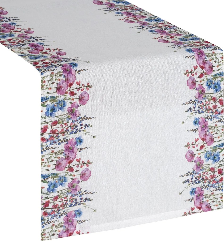 BEHÚŇ NA STÔL RUBY 40X140 CM KVETY
