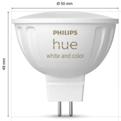 LED RGBW Stmievateľná žiarovka Philips Hue WACA GU5,3/MR16/6,3W/12V 2000-6500K