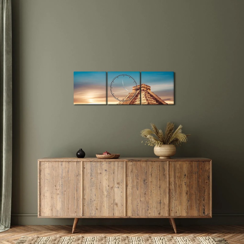 Obraz preslávenej Mayskej pamiatky (s hodinami) (90x30 cm)