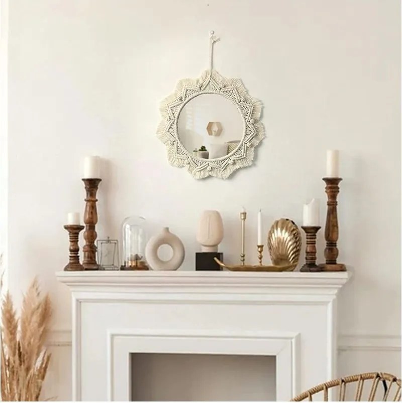 Tutumi REA, nástenné zrkadlo Boho 50cm, 322047, HOM-03003