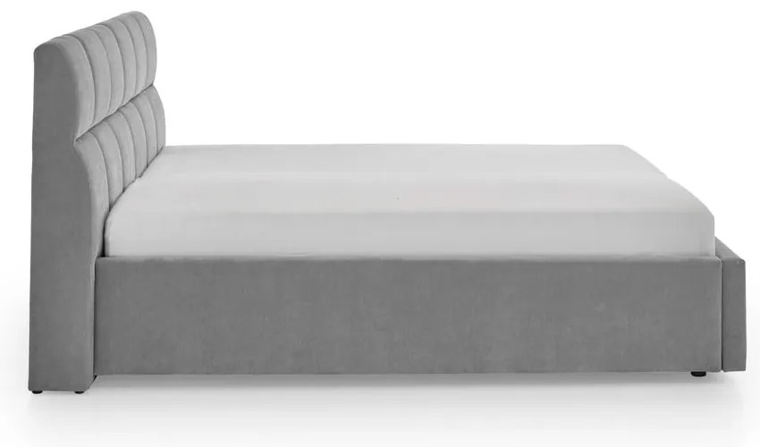 Sivá čalúnená dvojlôžková posteľ bez roštu 180x200 cm Canyon – Meise Möbel