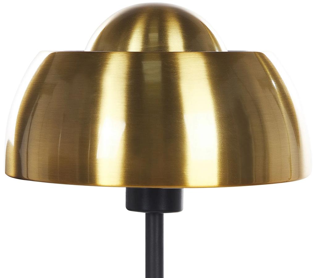 Stojaca lampa 148 cm čierna / zlatá SENETTE Beliani